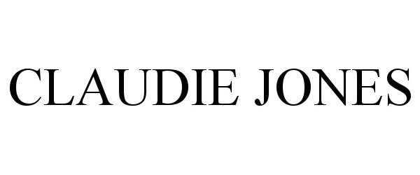 Trademark Logo CLAUDIE JONES