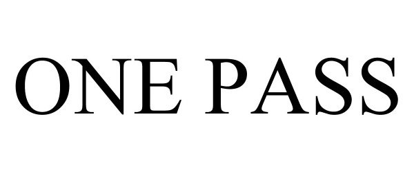 Trademark Logo ONE PASS