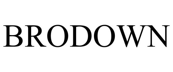 Trademark Logo BRODOWN