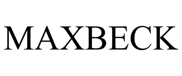 Trademark Logo MAXBECK
