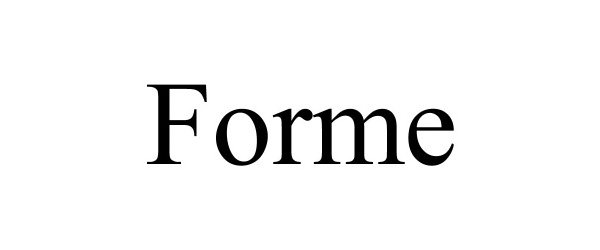 Trademark Logo FORME