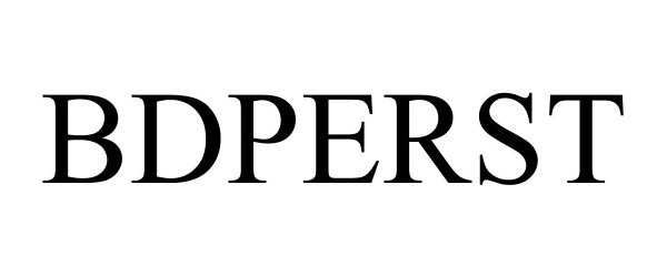Trademark Logo BDPERST