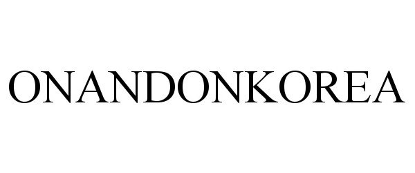 Trademark Logo ONANDONKOREA