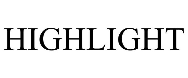 Trademark Logo HIGHLIGHT