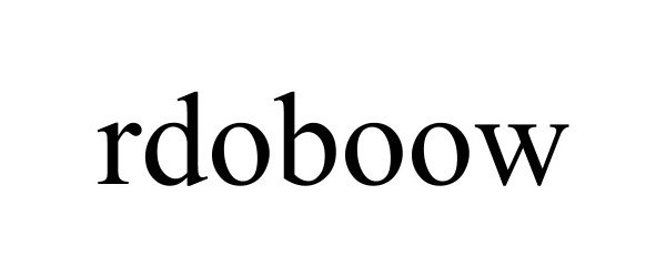 Trademark Logo RDOBOOW