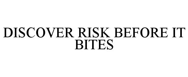  DISCOVER RISK BEFORE IT BITES