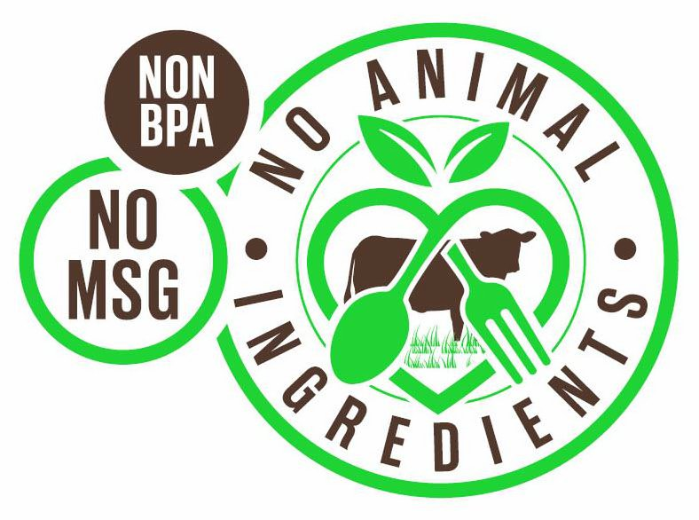  NO ANIMAL INGREDIENTS NON BPA NO MSG