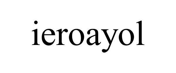 Trademark Logo IEROAYOL