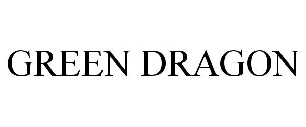 Trademark Logo GREEN DRAGON