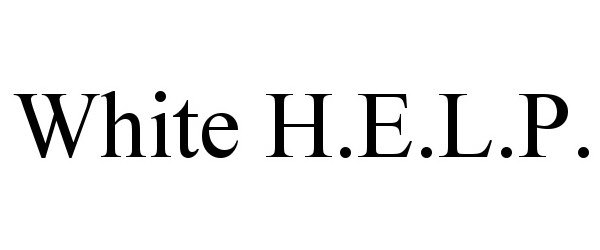 Trademark Logo WHITE H.E.L.P.