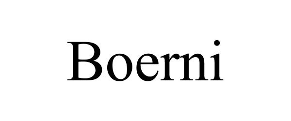 Trademark Logo BOERNI