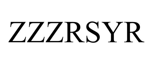 Trademark Logo ZZZRSYR
