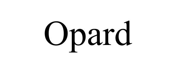 Trademark Logo OPARD