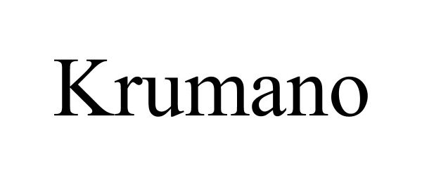 Trademark Logo KRUMANO