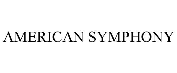 Trademark Logo AMERICAN SYMPHONY