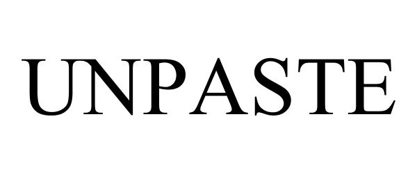Trademark Logo UNPASTE