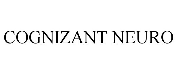 Trademark Logo COGNIZANT NEURO