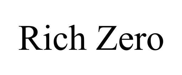Trademark Logo RICH ZERO
