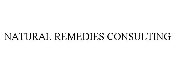  NATURAL REMEDIES CONSULTING