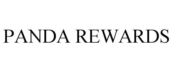 Trademark Logo PANDA REWARDS