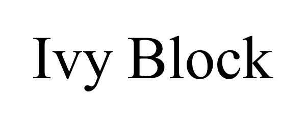 Trademark Logo IVY BLOCK