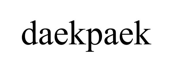 Trademark Logo DAEKPAEK