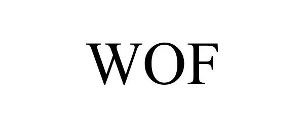 Trademark Logo WOF