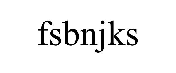Trademark Logo FSBNJKS