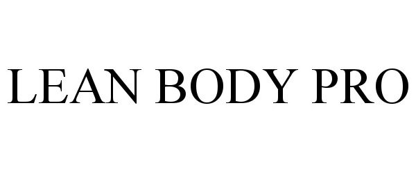 Trademark Logo LEAN BODY PRO