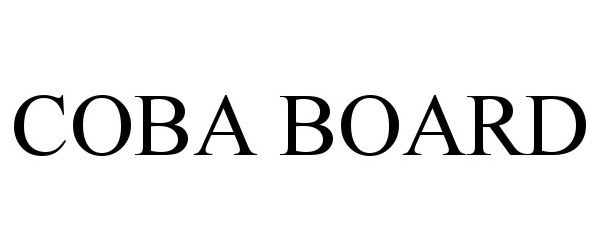 Trademark Logo COBA BOARD