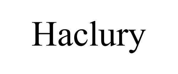 Trademark Logo HACLURY