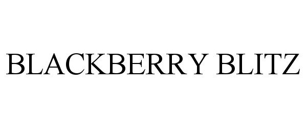 Trademark Logo BLACKBERRY BLITZ