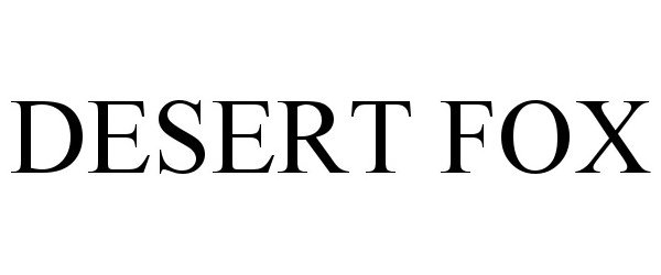 Trademark Logo DESERT FOX