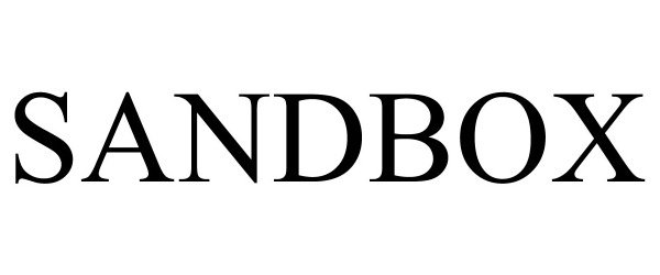 Trademark Logo SANDBOX