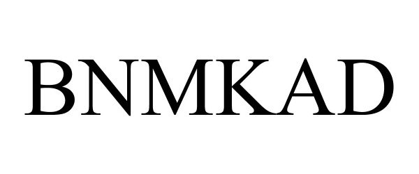 Trademark Logo BNMKAD