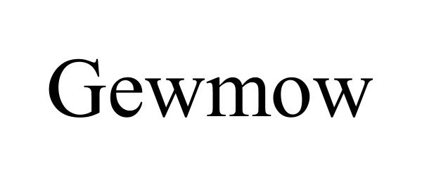 Trademark Logo GEWMOW