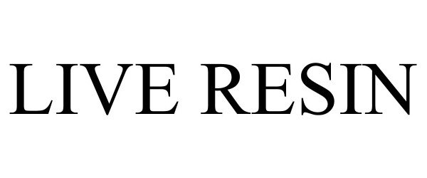 Trademark Logo LIVE RESIN