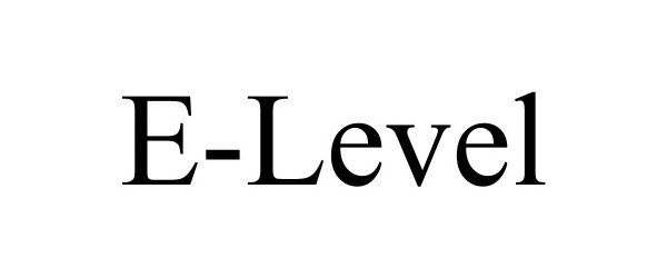Trademark Logo E-LEVEL