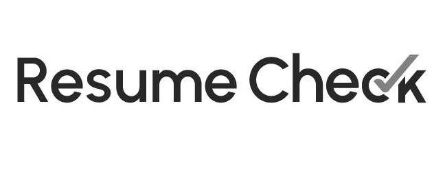 Trademark Logo RESUME CHECK