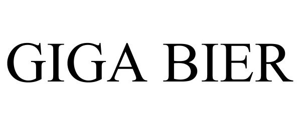 Trademark Logo GIGA BIER
