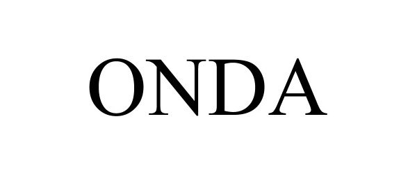 Trademark Logo ONDA