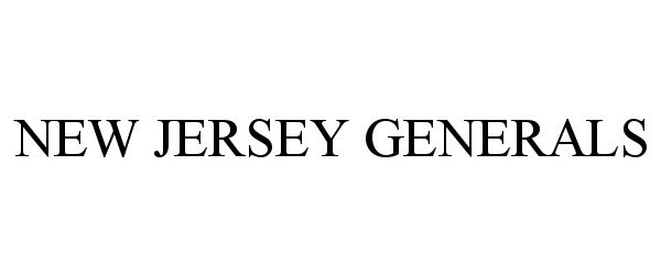 Trademark Logo NEW JERSEY GENERALS
