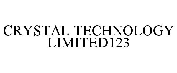 Trademark Logo CRYSTAL TECHNOLOGY LIMITED123