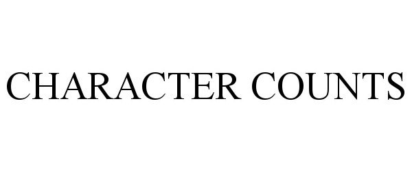  CHARACTER COUNTS