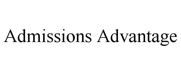 Trademark Logo ADMISSIONS ADVANTAGE