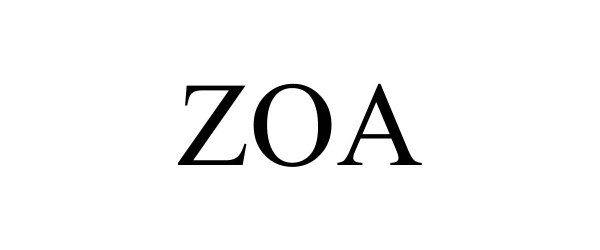 Trademark Logo ZOA