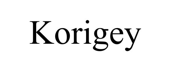 Trademark Logo KORIGEY