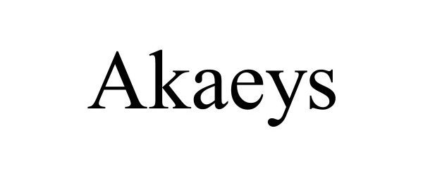 Trademark Logo AKAEYS