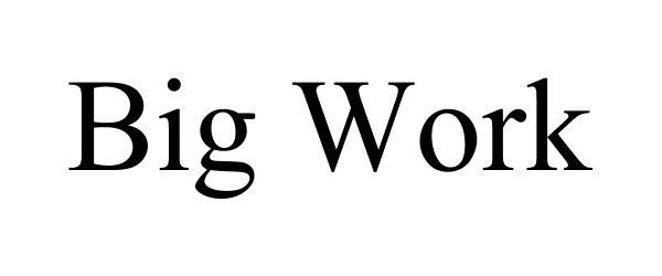 Trademark Logo BIG WORK