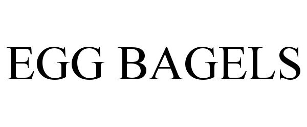 Trademark Logo EGG BAGELS